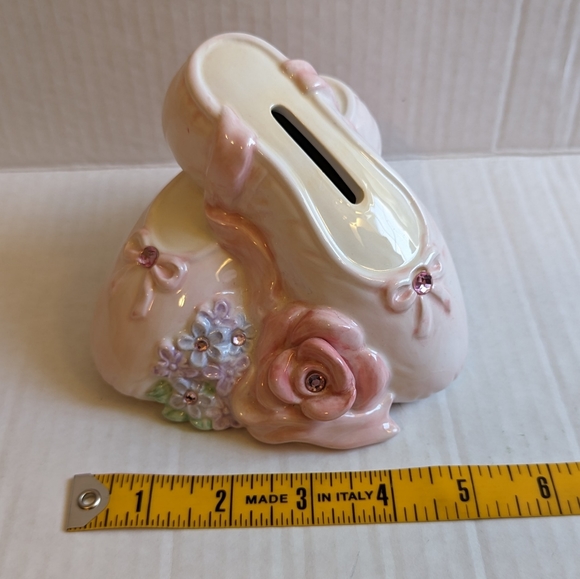 Russ Berrie "A Time to Dance" Ballet Slipper Ceramic Coin Bank - Picture 4 of 7